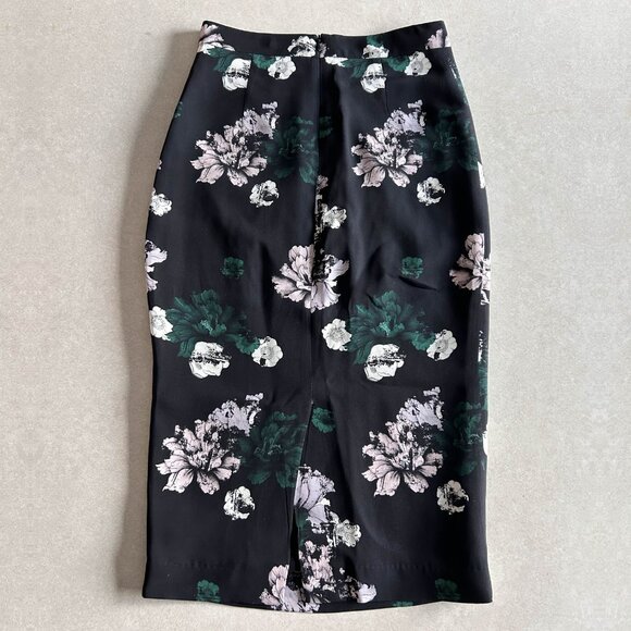 A.L.C. Floral Print Bell Pencil Skirt in Black ASO Spencer Hastings - Picture 6 of 11
